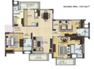 Floor Plan: BPTP Grandeura