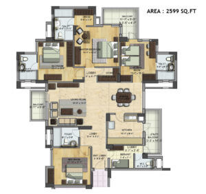 Floor Plan: BPTP Grandeura